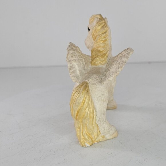 Vintage Stone Critters Pegasus Wings Blue Eyes Winged Horse - Picture 6 of 9